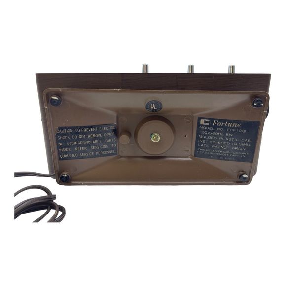 Alarm Clock Radio Space Age Brown Fortune AM FM Buzzer Snooze 70s VINTAGE - Picture 5 of 5